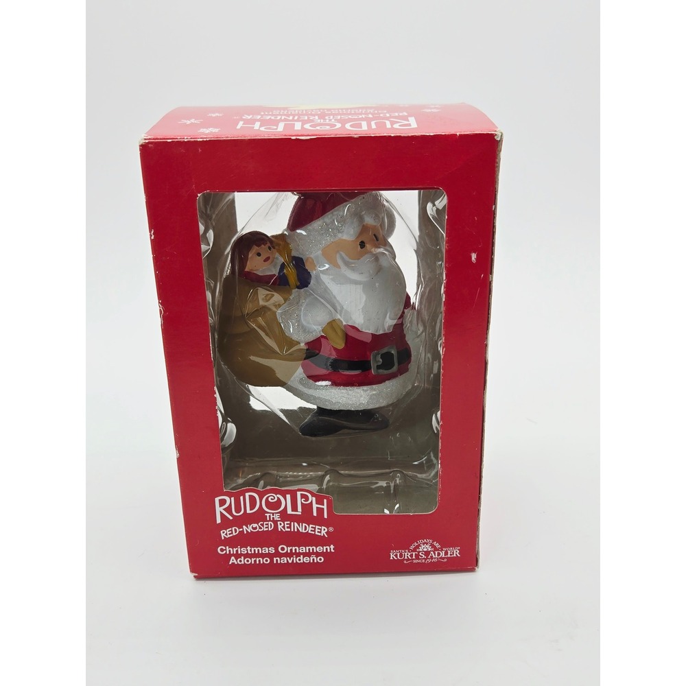 Vtg Kurt S Adler Rudolph Red-Nosed Reindeer Santa Misfit Toy Ornament ZWMRU0100E